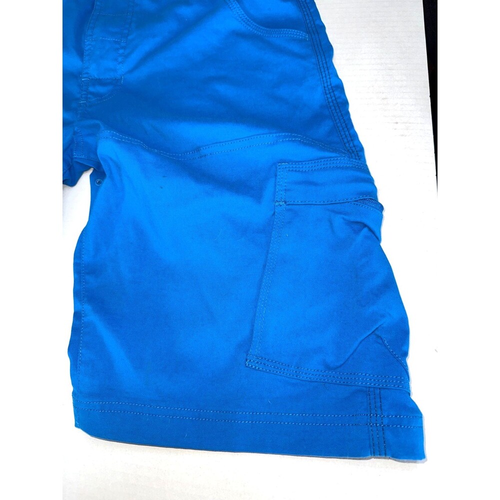 PrAna Cargo Shorts Men's W 33 Bright Blue Lightweight Nylon Belted 12 inch Ins - Picture 9 of 10
